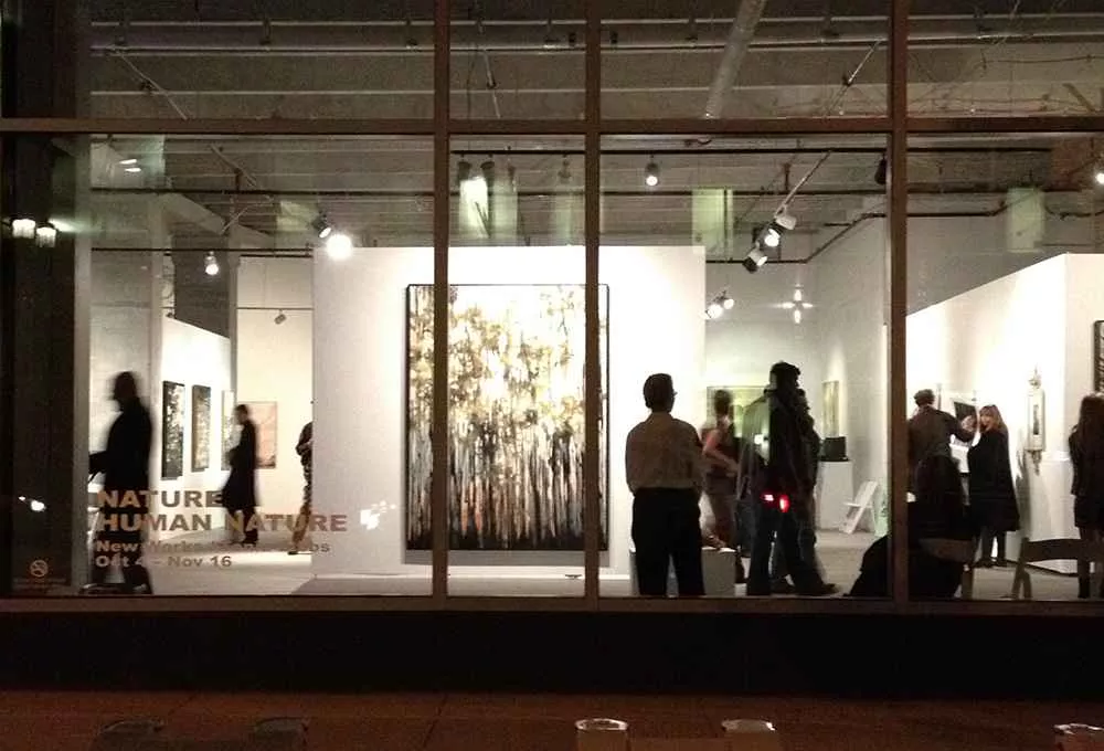Tania Dibbs at her solo show opening in Denver
