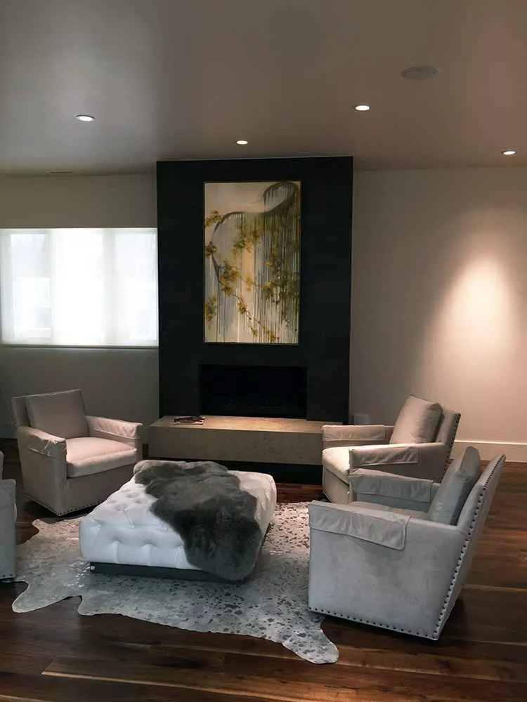 Tania Dibbs painting in a private residence