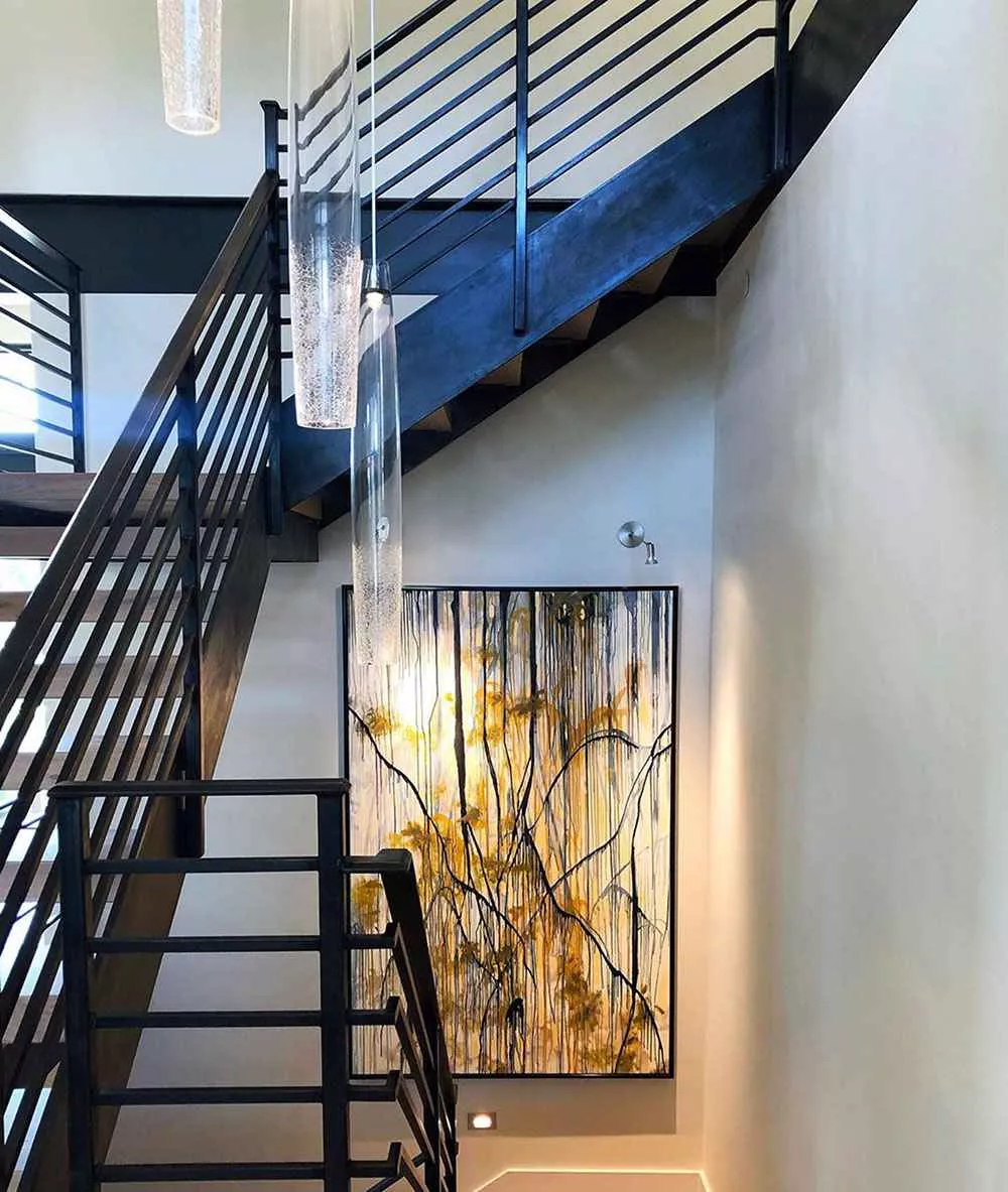 Tania Dibbs painting in a private residence in Boulder, Colorado