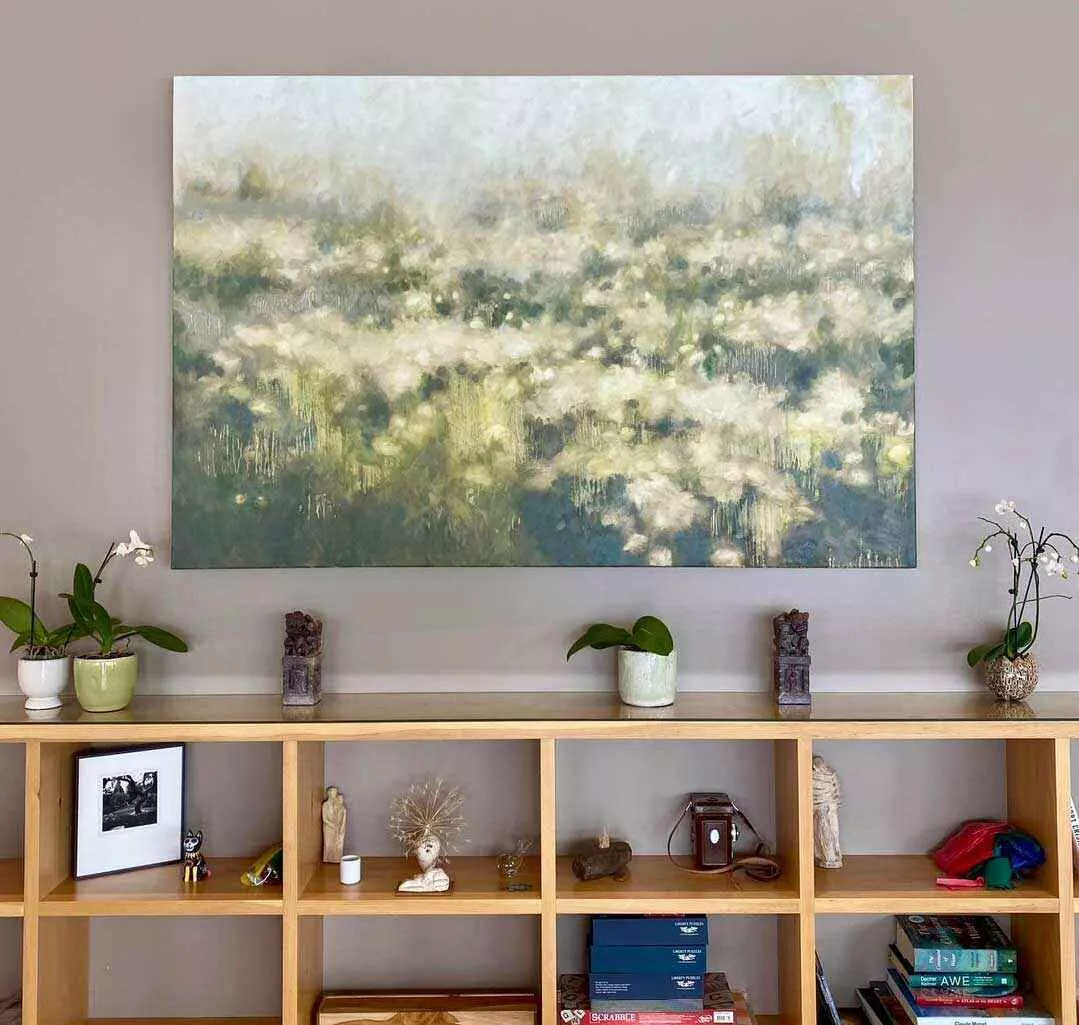 Tania Dibbs painting in a private residence