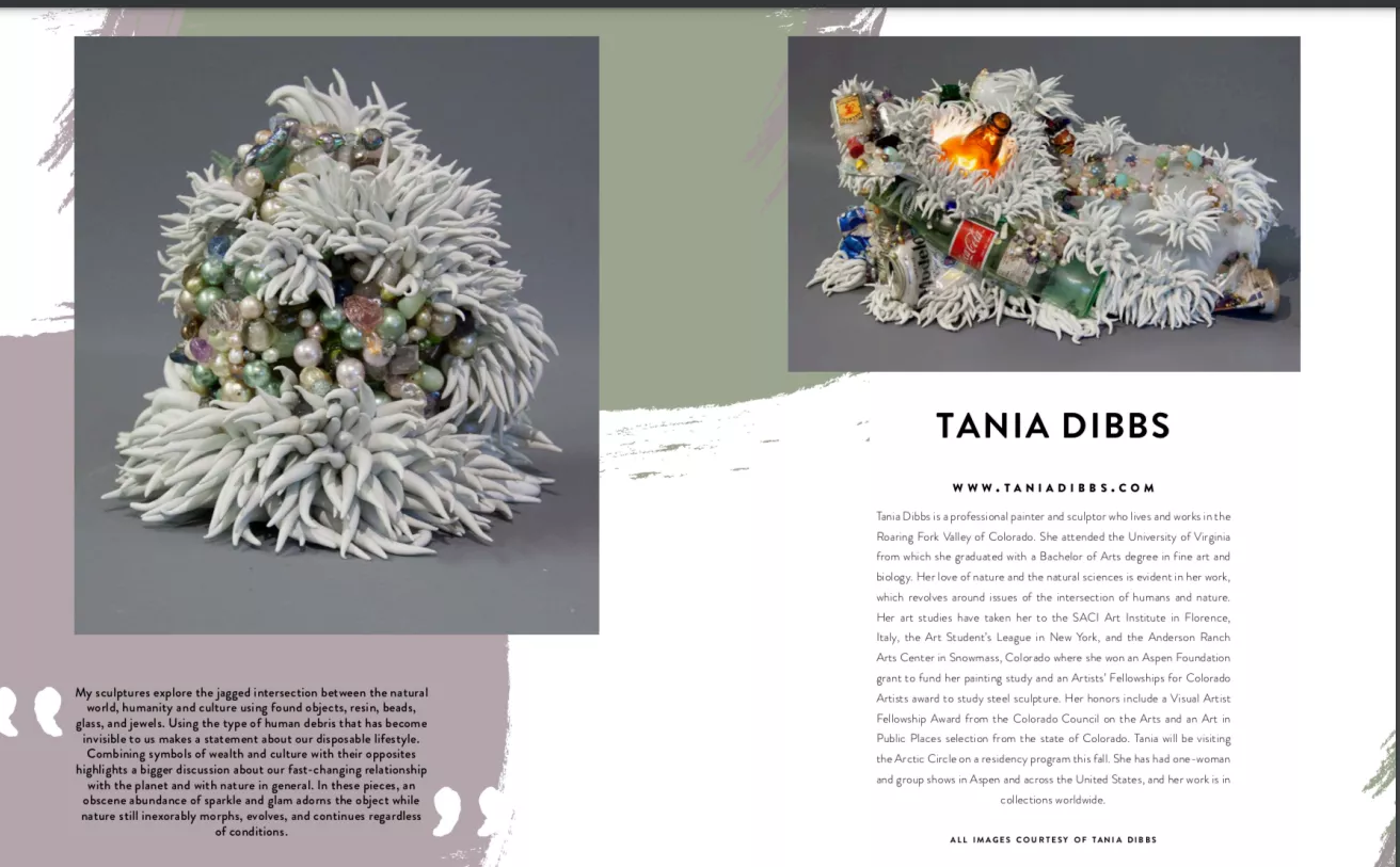 Tania Dibbs sculpture featured in Create Magazine, 2016