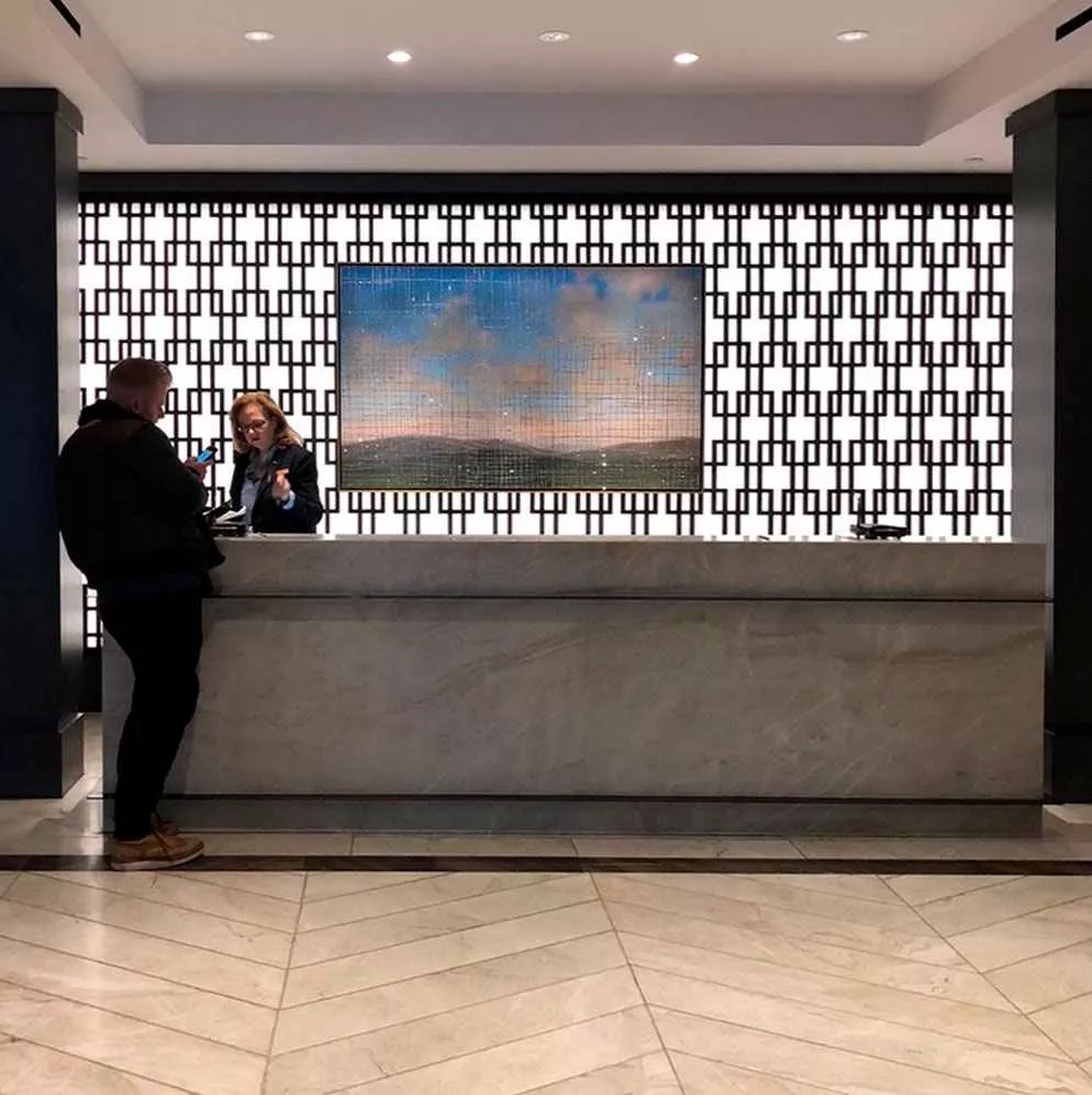 Tania Dibbs artwork on display at a hotel in Vail