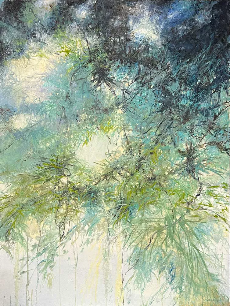 Galactic Canopy, 48″ x 36″ oil on canvas by Tania Dibbs