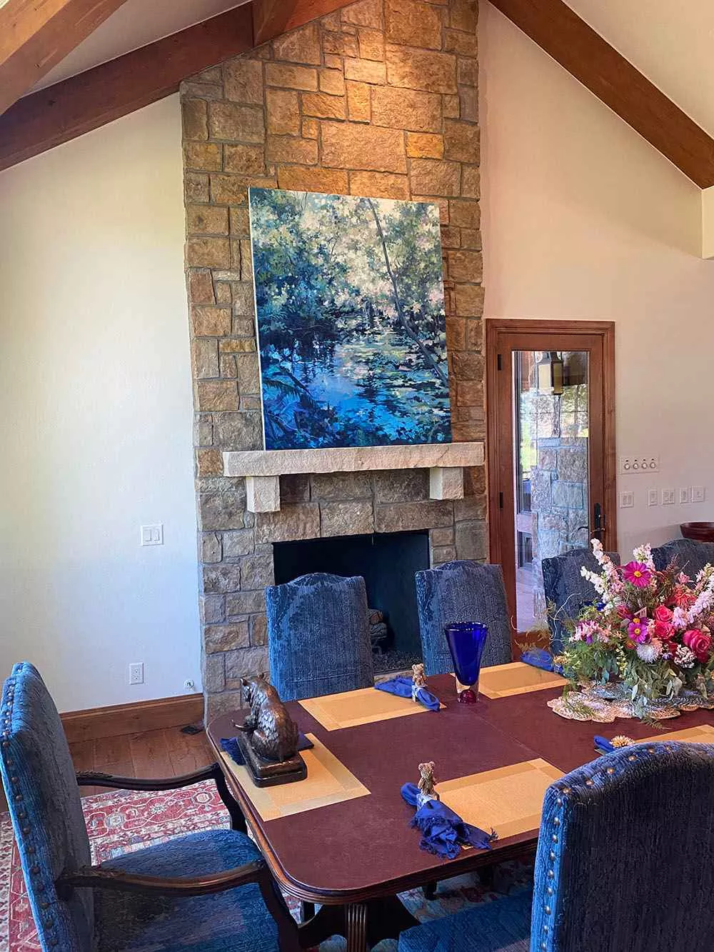 Tania Dibbs painting in a private residence