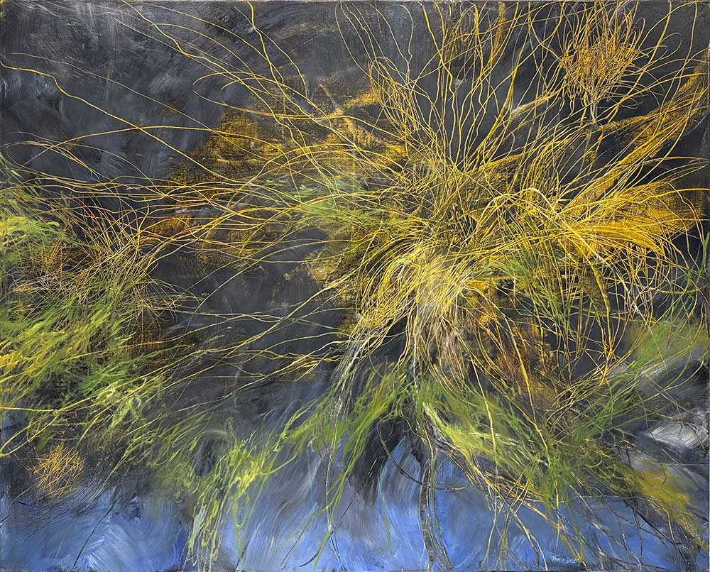 Before You Thought of Spring, 48″ x 60″ oil on canvas by Tania Dibbs