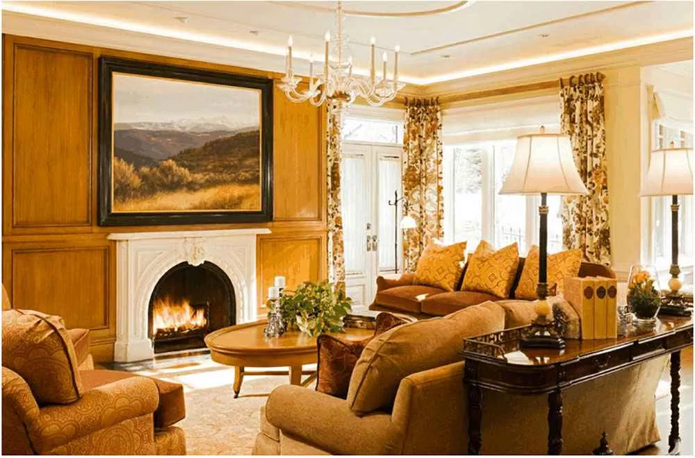 Tania Dibbs painting in a private residence living room