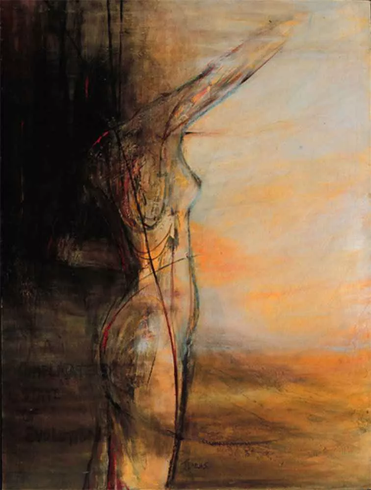 A Complicated State of Evolution, 48″ x 36″, oil by Tania Dibbs