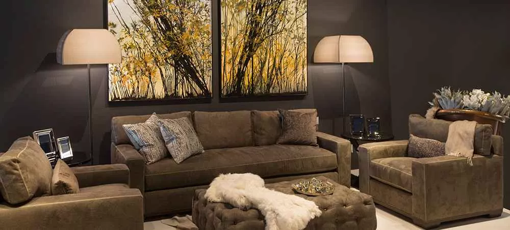 Tania Dibbs artwork in an interior design showroom
