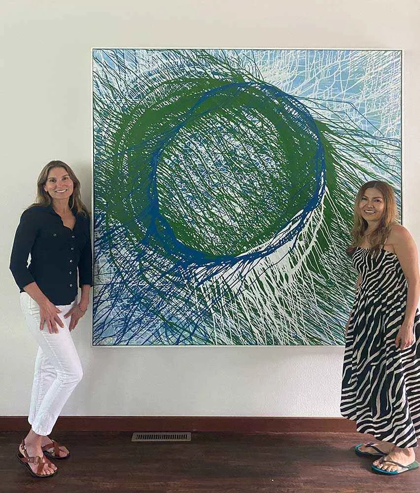 Tania Dibbs painting in a private residence