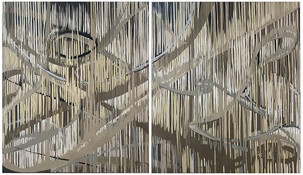 Balance of Nature 2, 2@ 84″ x 72″ oil on canvas by Tania Dibbs