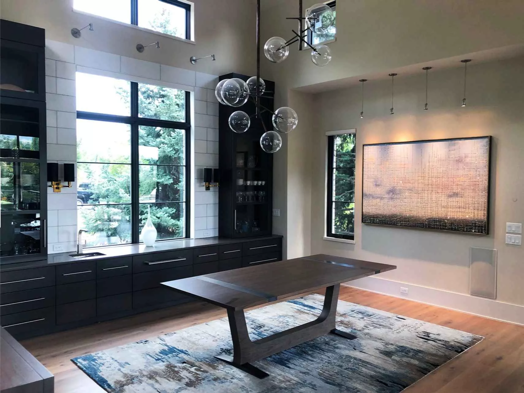 Tania Dibbs painting in a private residence in Boulder, Colorado