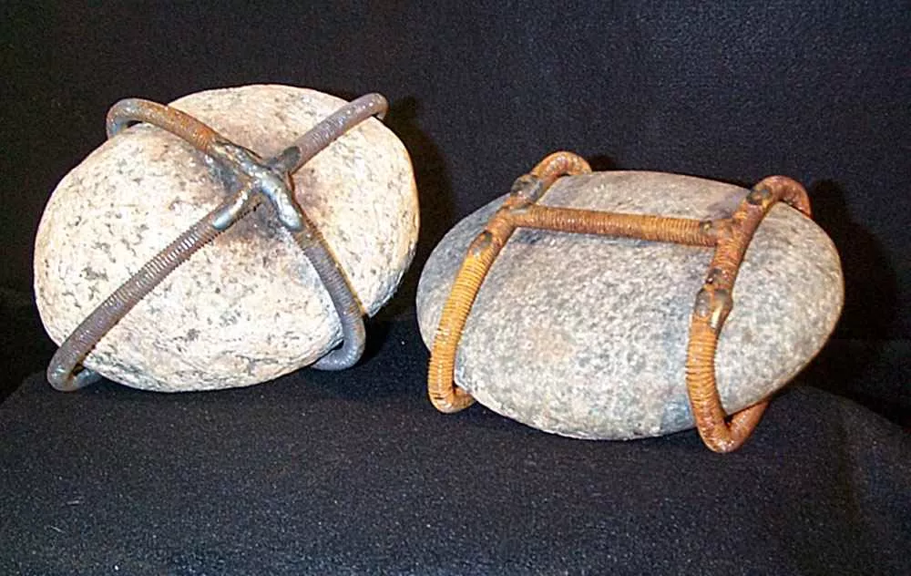 Bound Rocks, 6.5″ x 5″, sculpture by Tania Dibbs
