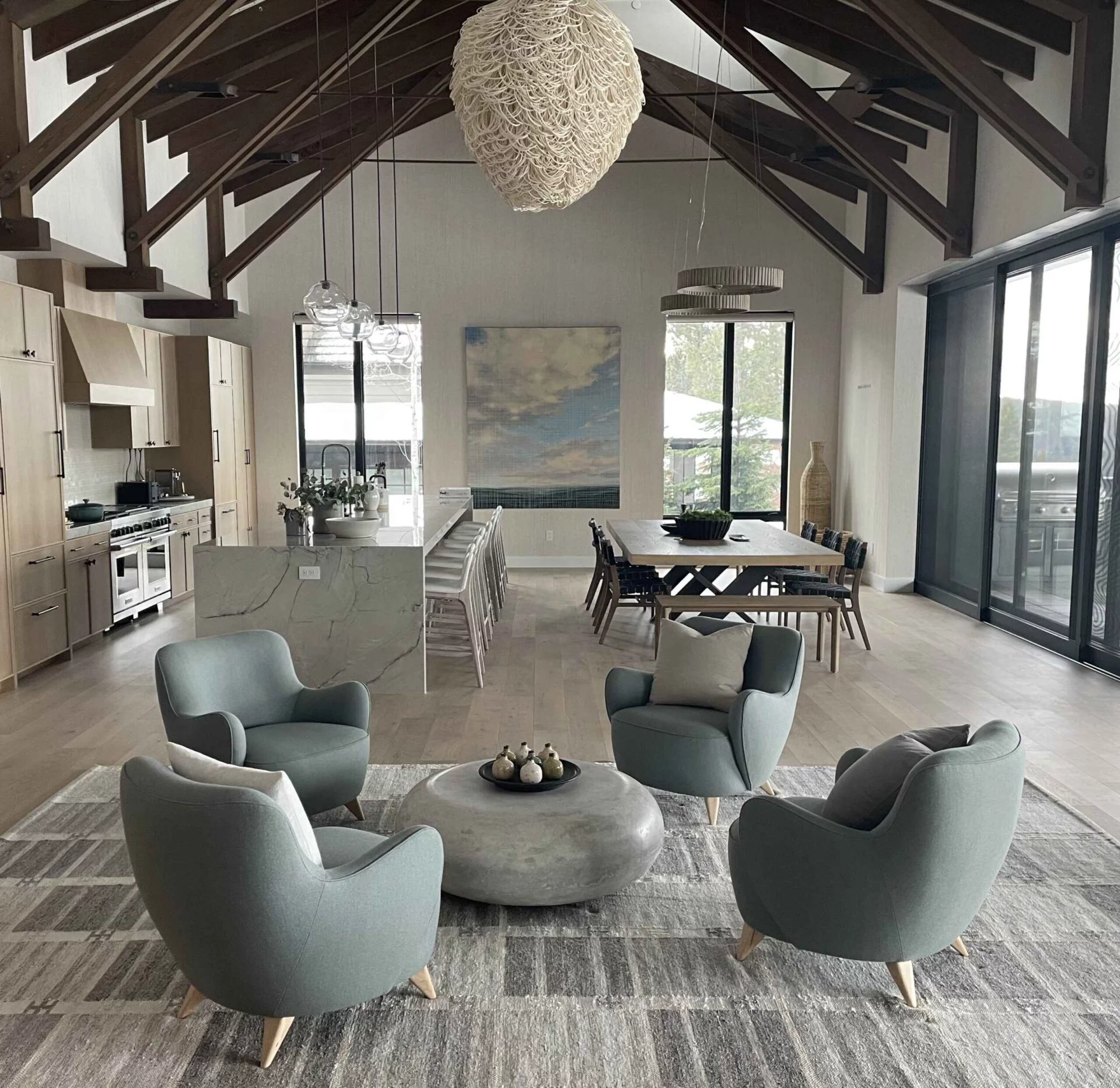 Tania Dibbs commissioned painting in a private residence in Montana