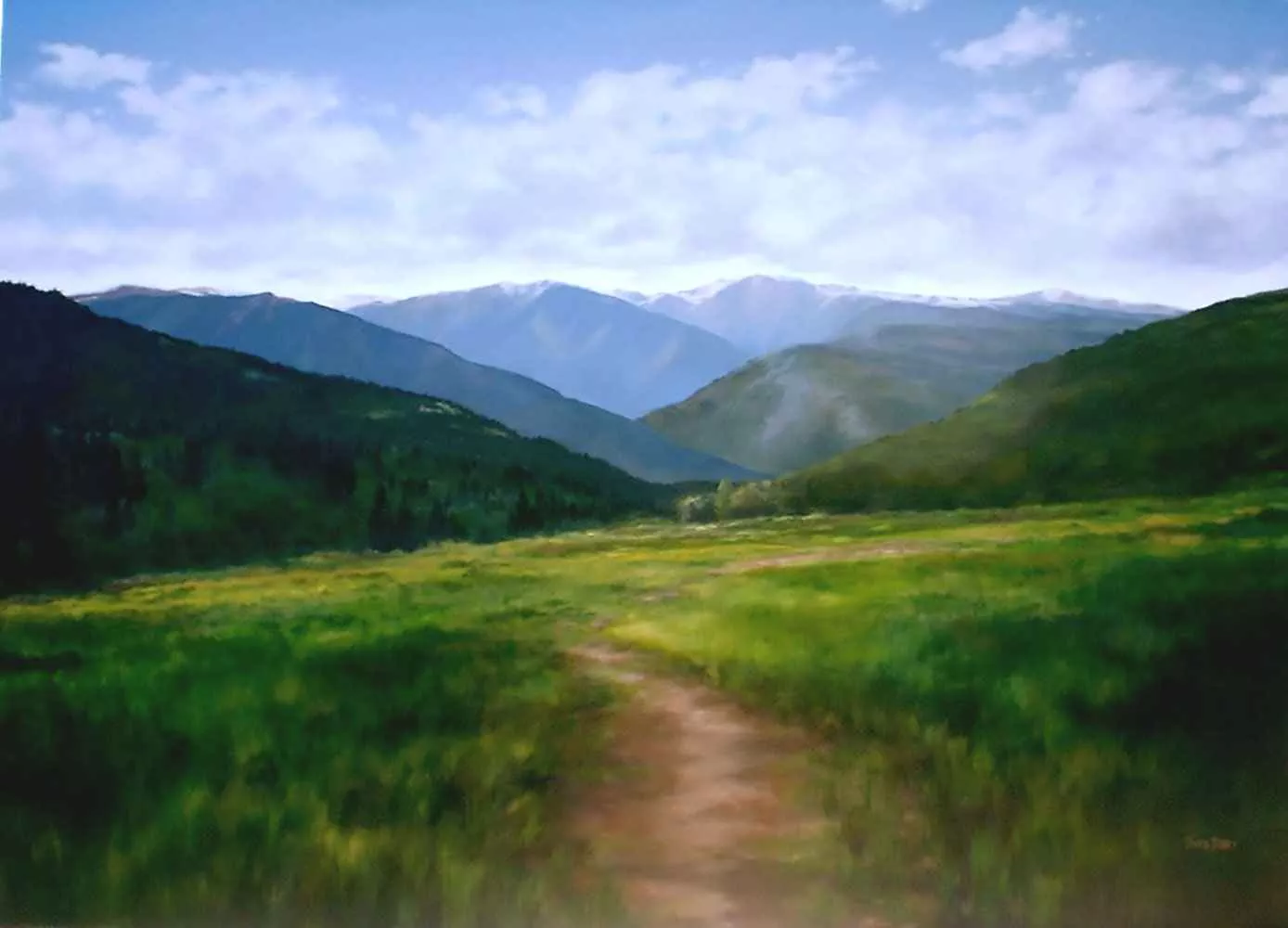 Colorado Bright, 60″ x 84″, oil by Tania Dibbs