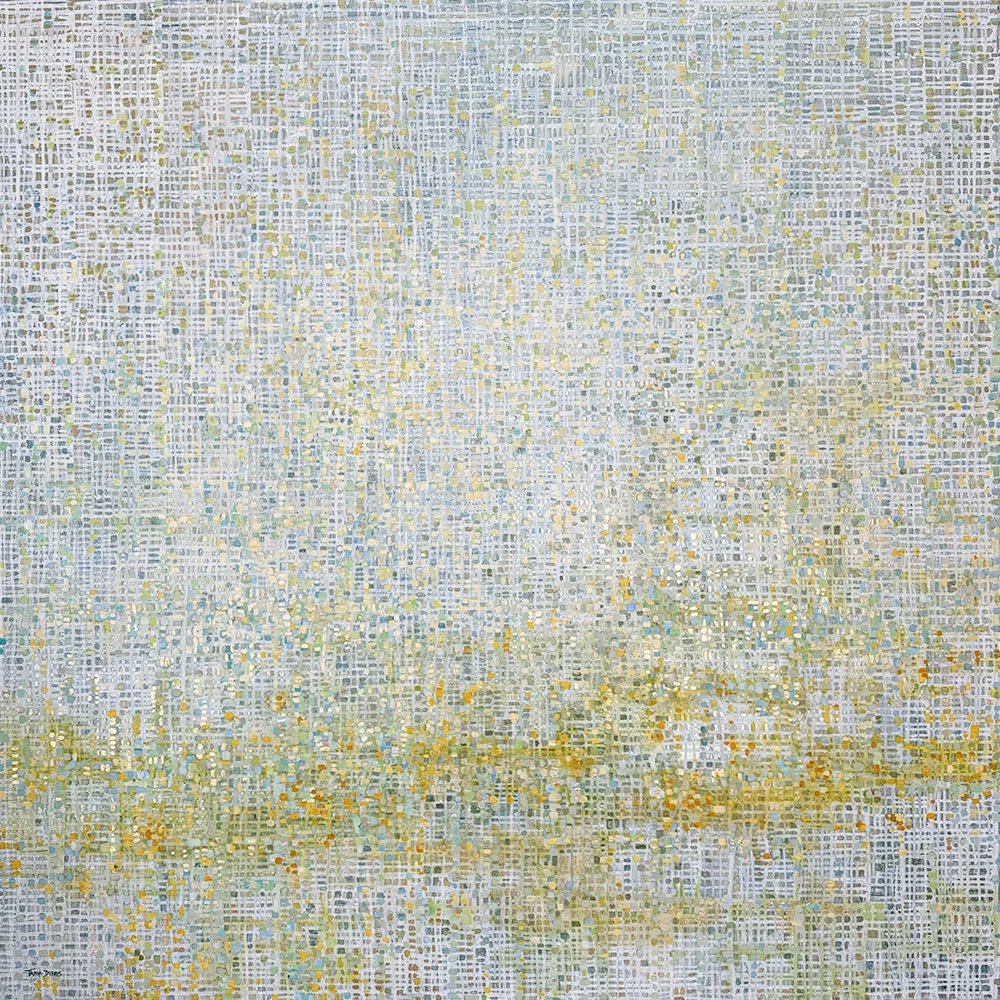 Coordinates Found, 60″ x 60″ oil on canvas by Tania Dibbs