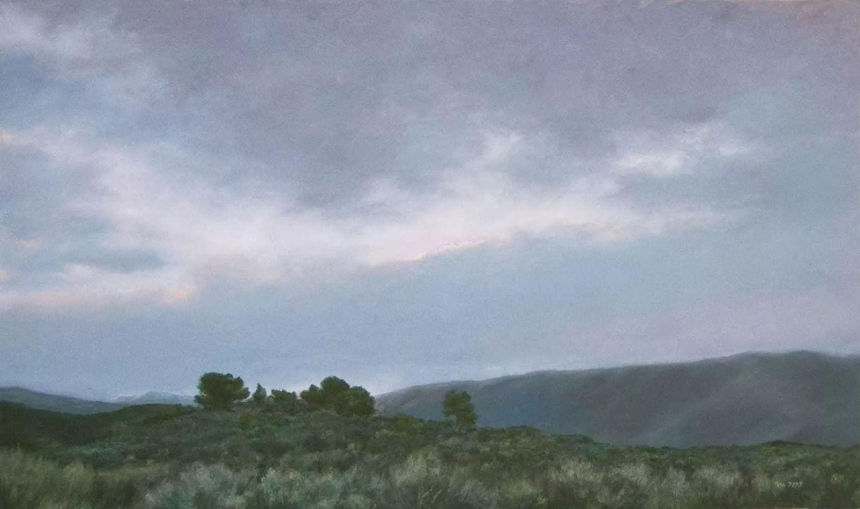 Crack in the Sky, 26″ x 44.5″, oil by Tania Dibbs