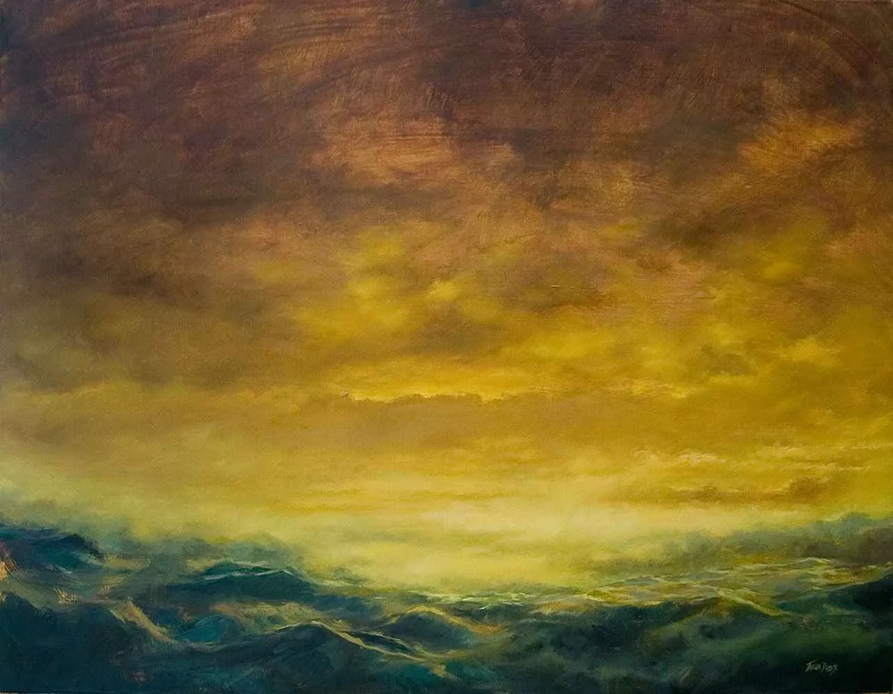 Danger of Love, 36″ x 48″, oil by Tania Dibbs
