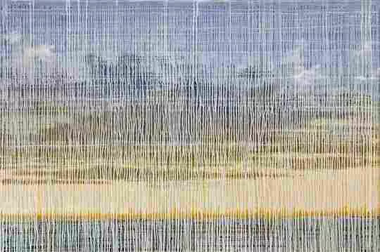 Dripped Veiled Sky, 40″ x 60″ oil on cavas by Tania Dibbs