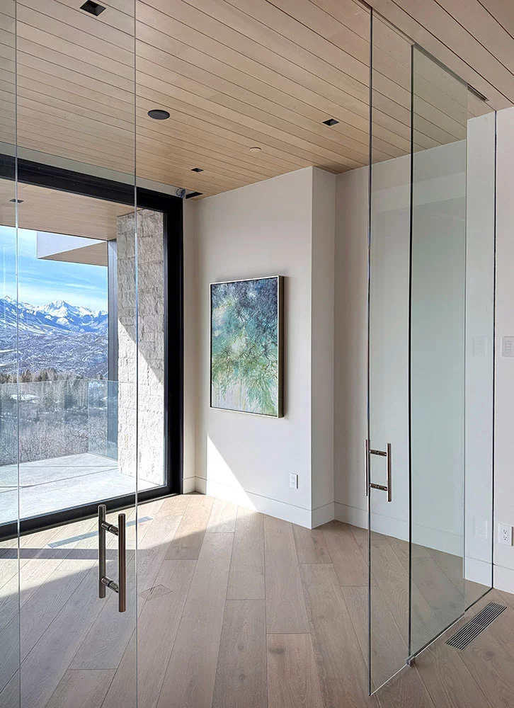 Tania Dibbs painting Galactic installed in a private residence at Starwood, Aspen