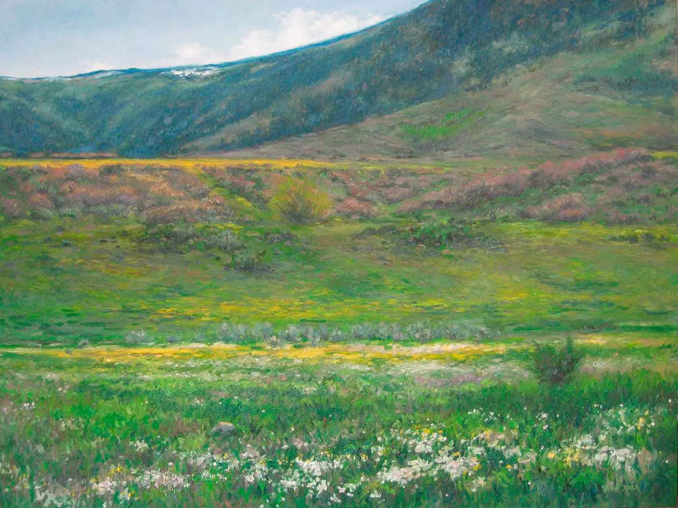 Green of Summer, 54″ x 72″, oil by Tania Dibbs