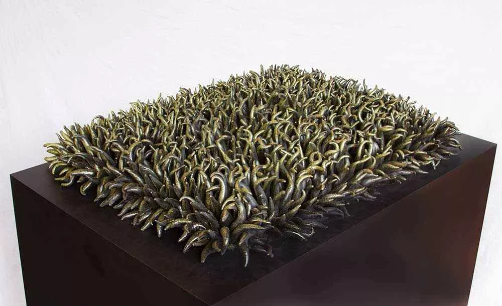 Greenwash, 21″ x 32″ x 3″ , resin by Tania Dibbs