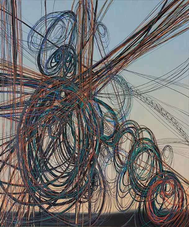 Gyroscope, 72″ x 60″, oil by Tania Dibbs