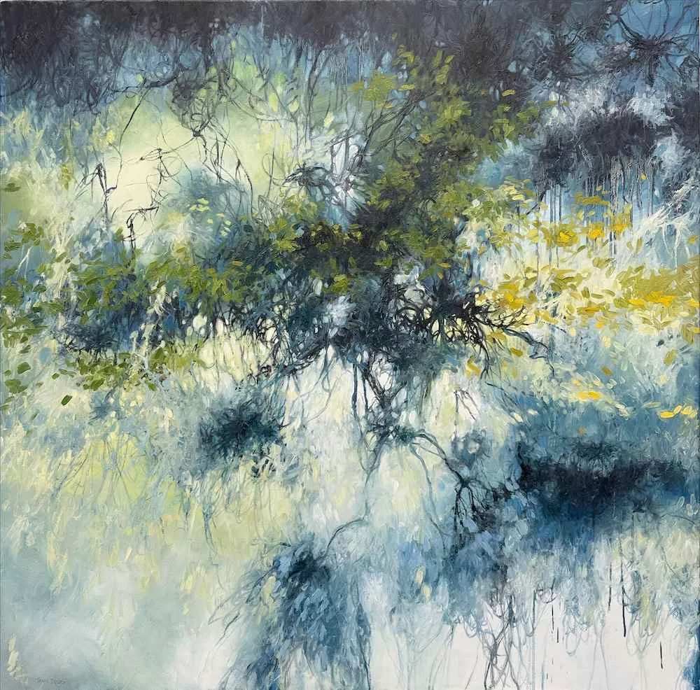 In Defiance of the Void, 60′ x 60″ oil on canvas by Tania Dibbs