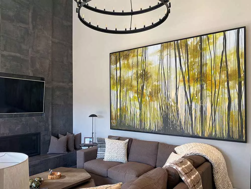 Tania Dibbs painting in a private residence