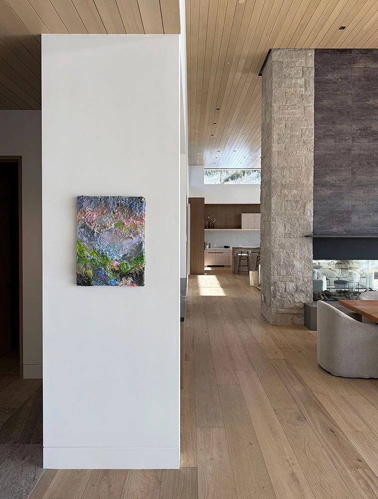 Tania Dibbs painting Land of Plenty hung in a private residence