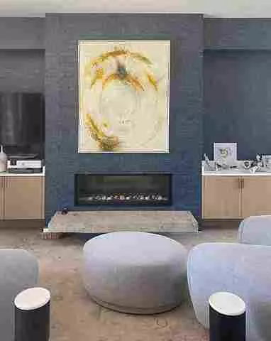 Tania Dibbs painting in a private residence