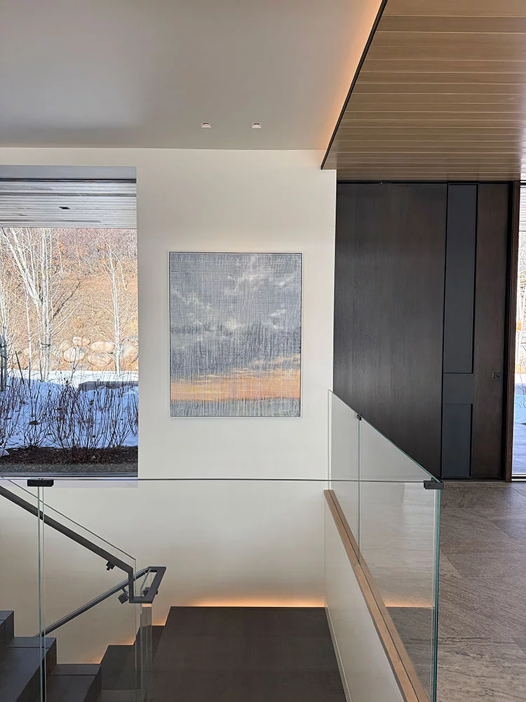 Tania Dibbs painting Loosening Sky installed in a private residence