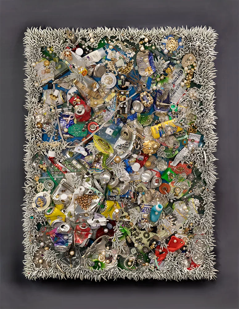 Metamorphosis, 51” x 39” x 5” mixed media by Tania Dibbs