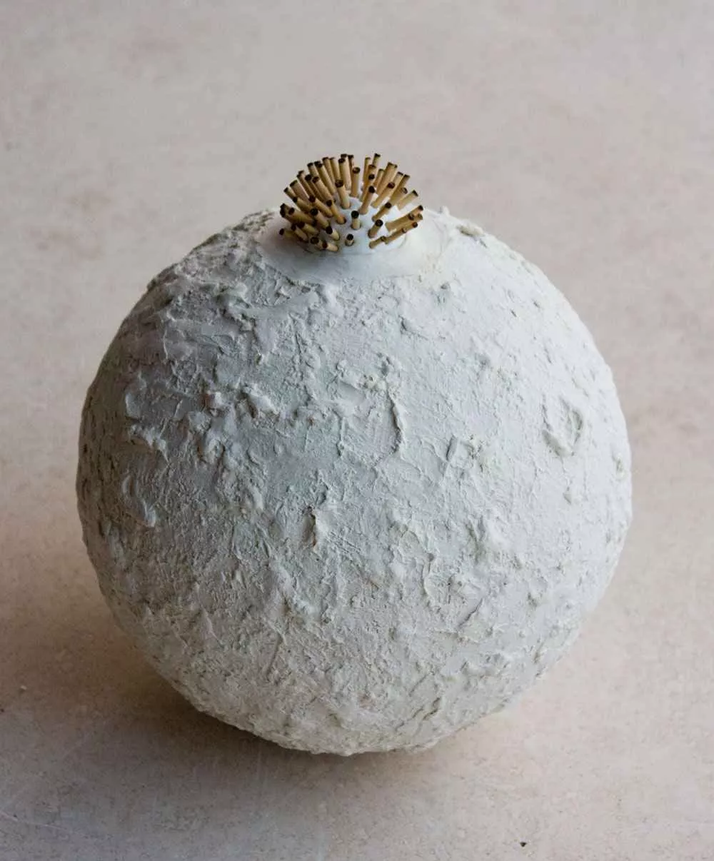Miscelle, 5″ sphere, stoneware - by Tania Dibbs