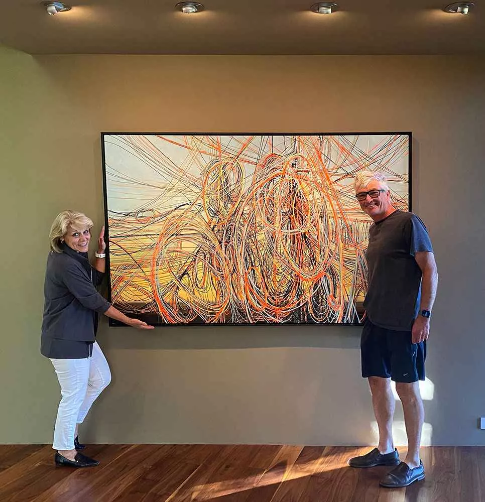 Tania Dibbs painting hung in a private residence