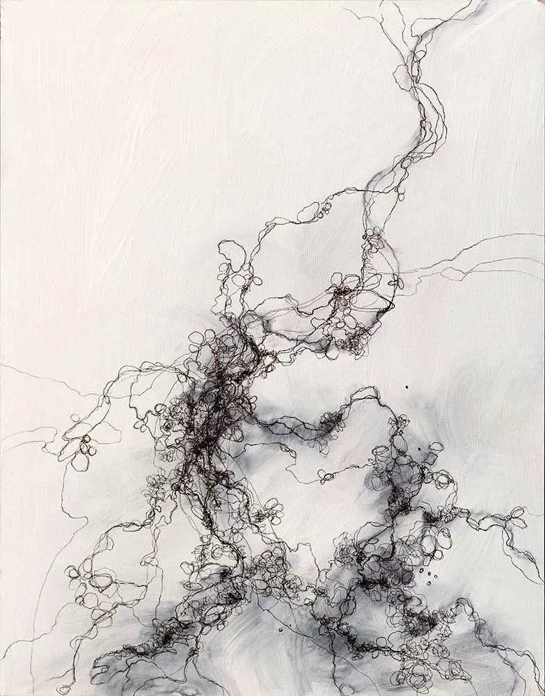 Old Hand Drawing, 14″ x 11″ pen drawing by Tania Dibbs