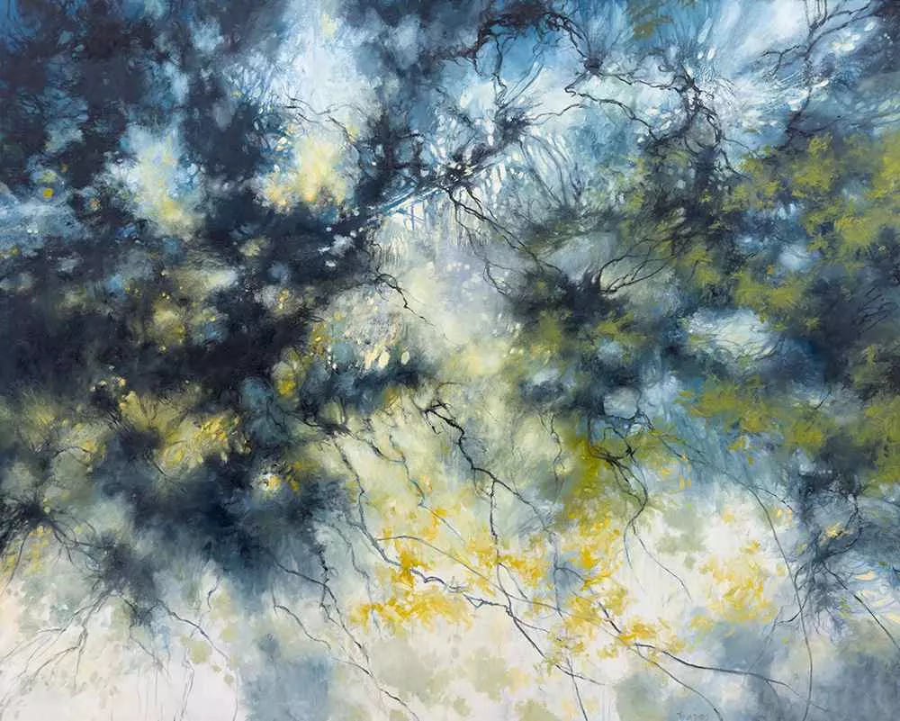 Orchestra of Embers Kicked to the Stars, 72″ x 96″ oil on canvas by Tania Dibbs