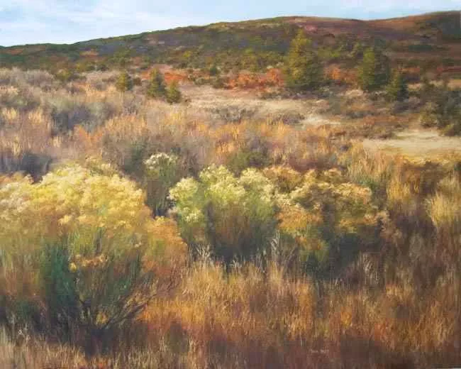 Rabbit Brush, 40″ x 50″, oil by Tania Dibbs