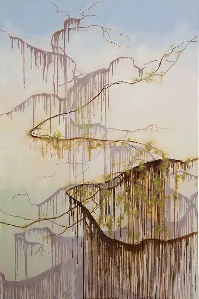 Rise and Fall, 109″ x 72″, oil by Tania Dibbs
