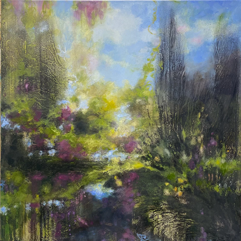 Road Less Taken, 48″ x 48″ oil on canvas by Tania Dibbs