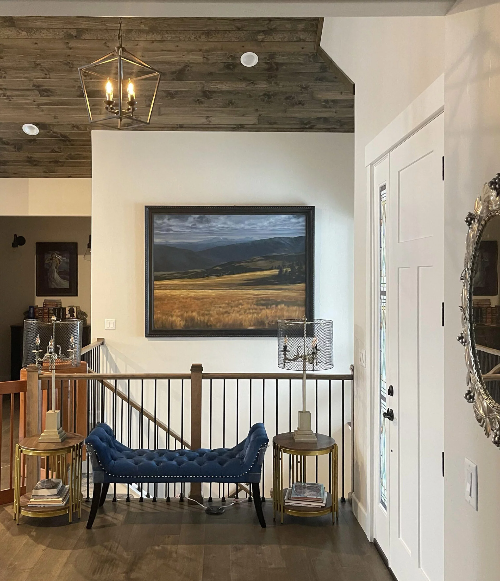 Early Tania Dibbs landscape painting hung in a private residence