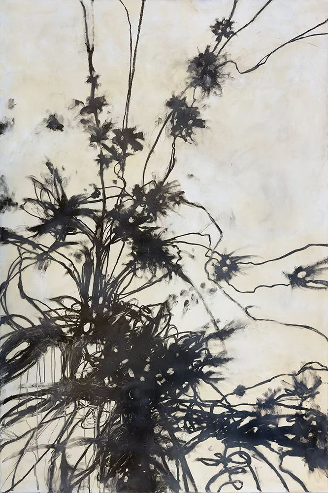 Still of Winter, 60″ x 40″ encaustic on panel by Tania Dibbs