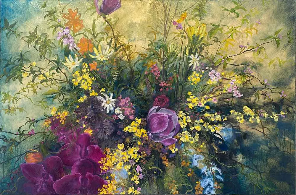 The Beauty and Pain, 40″ x 60″ oil by Tania Dibbs