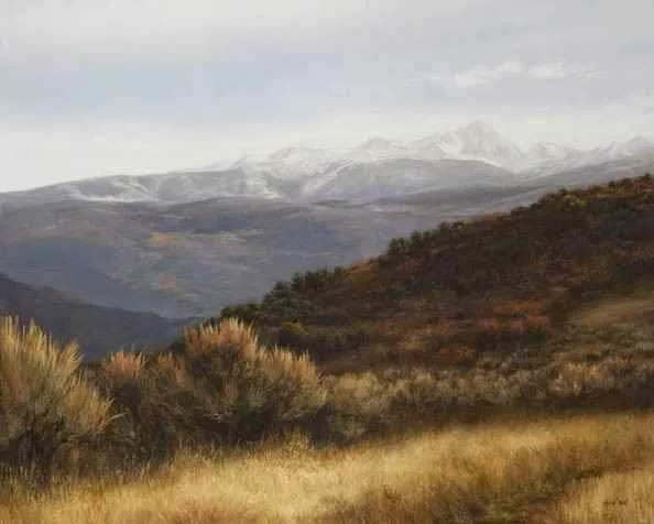 This Mountain Life, 48″ x 60″, oil by Tania Dibbs