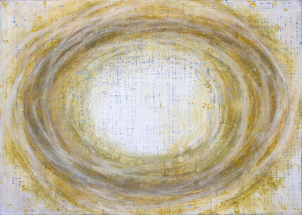 Totality, 60″ x 84″ oil on canvas (can be hung vertically) by Tania Dibbs