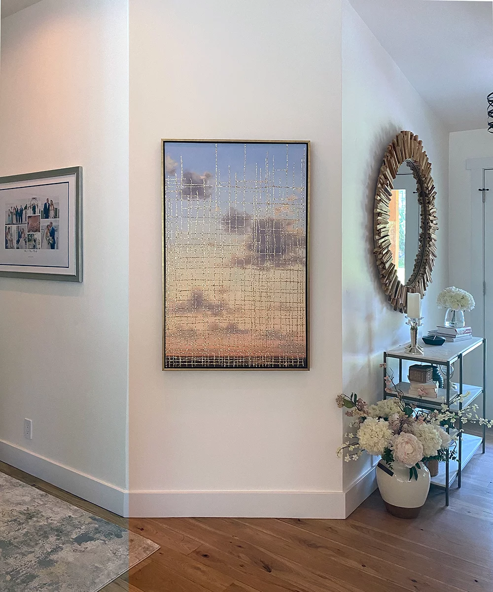 Tania Dibbs painting installed at the Lahey residence