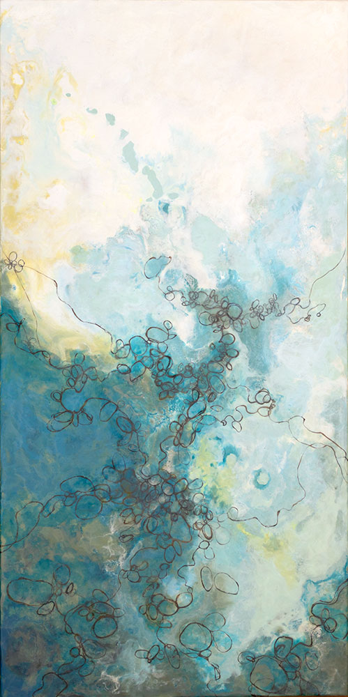 Melted Sky, 60" x 30" encaustic (SOLD)